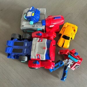 Transforming Robot Toy Set - Red, Blue, Yellow